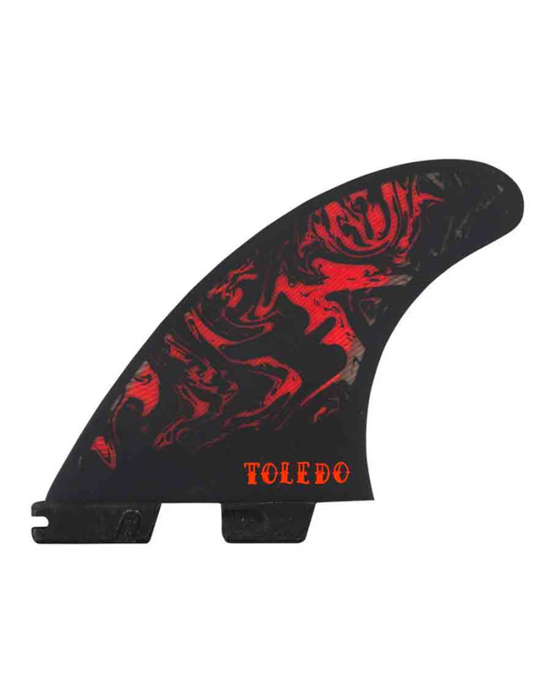 FCS - Ailerons de surf Filipe Toledo PC - Black/red