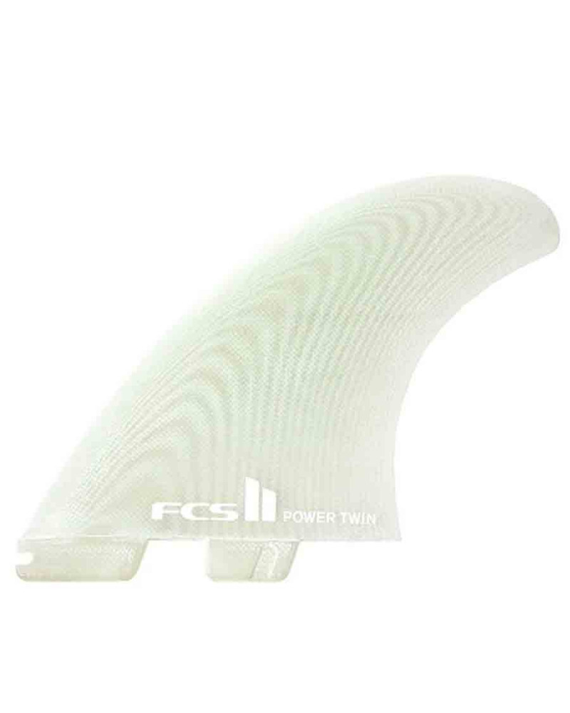 FCS - Ailerons de surf Twin Power Twin PG - Clear