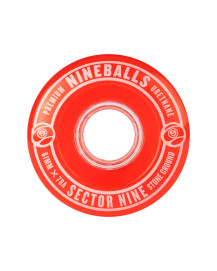 Roues de skate SECTOR 9 - 64mm 78a Centerset 9balls  (RED - WP)