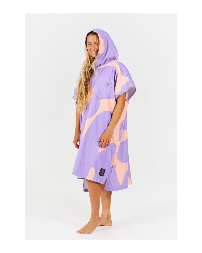 Poncho AFTER ESSENTIALS Splash Pink Blue